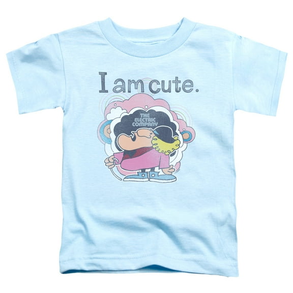 Electric Company/I Am Cute S/S Toddler T-Shirt-Light Blue