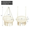 thumbnail image 3 of Gymax Hammock Chair Hanging Cotton Rope Macrame Swing Chair Indoor Outdoor Beige, 3 of 10