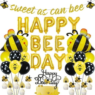 Huge, Mylar Honey Bee Balloons Set - Pack of 33, Bee Party