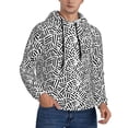 thumbnail image 2 of Lsque Weave Geometric Pattern Casual Men's Hoodie,Hooded Sweatshirt with Kangaroo Pocket,Pullover Hoodie-XX-Large, 2 of 7