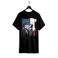 thumbnail image 1 of Sports T-shirt menretro american flag fishing t shirt patriotic weever 100 cotton breathable and star sports casual shirt durable knitwear black -1, 1 of 6