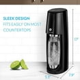 SodaStream One Touch Sparkling Water Maker (Black) Bundle with CO2, 2 BPAFree Bottles and 2