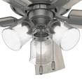 thumbnail image 4 of Hunter Fans 52" Crestfield Lighted Ceiling Fan Matte Silver with Light Gray Oak Blades and Integrated LED, 4 of 10