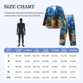 thumbnail image 4 of Sikiie Mountain Blue Flowers Vase Mens Pajama Set, Soft Warm Long Sleeve Sleepwear, Cozy Button-Down Pjs for Men-Medium, 4 of 7