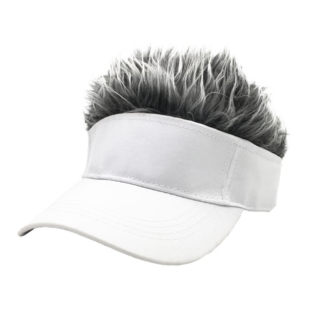 Xiao Hua Gorra de béisbol ajustable con visera y sombrero para el sol (blanco y gris plateado)