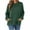 Army Green, variant on Women Geometric Jacquard Textured Sweatshirt Crewneck Oversized Pullover Top with Pockets