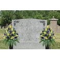 thumbnail image 4 of Flores artificiales de cementerio LVXINLI con jarrón de 47 cm, 2 paquetes, 4 of 7