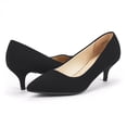 thumbnail image 4 of Zapatos de Tacón Bajo para Mujer DREAM PAIRS Punta Fina Negro Talla 10, 4 of 6