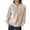 Pink, variant on APEXFWDT Women's Polar Fleece Sweatshirt Button-Collar Raglan Sleeve Pullover Solid Color Warm Long Sleeve Casual Top for Fall Winter