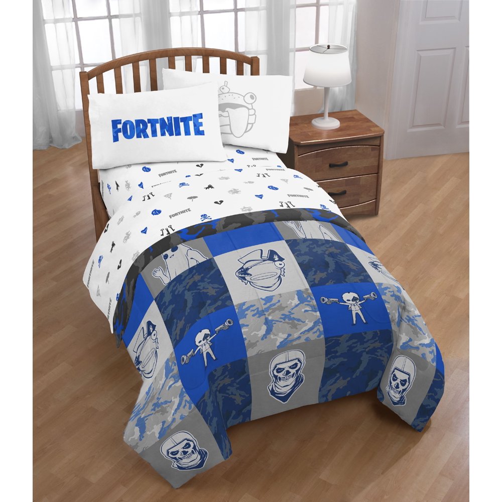 Fortnite 'Patchwork Camo' 5 Piece Twin Bed in a Bag Set