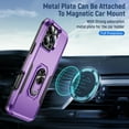 thumbnail image 2 of Dteck Case for iPhone 16 Pro Max,Shockproof Rubber Military Grade Drop Protection Dual Layer Case Ring Holder Kickstand Cover for iPhone 16 Pro Max,Purple, 2 of 9