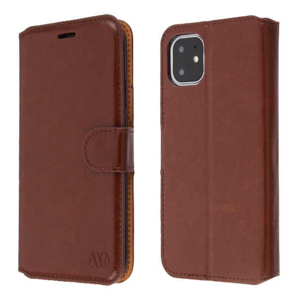 Brown Bocasal iPhone 11 Wallet Case with Card Holder PU Leather Magnetic Detachable Kickstand Shockproof Wrist Strap Removable Flip Cover for iPhone 11 6.1 inch