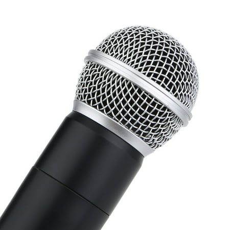 RADIGS Wireless Dual VHF Metal HandHeld Microphone Mic System+Receiver For Outdoor Wedding Conference Karaoke Evening 1202vh