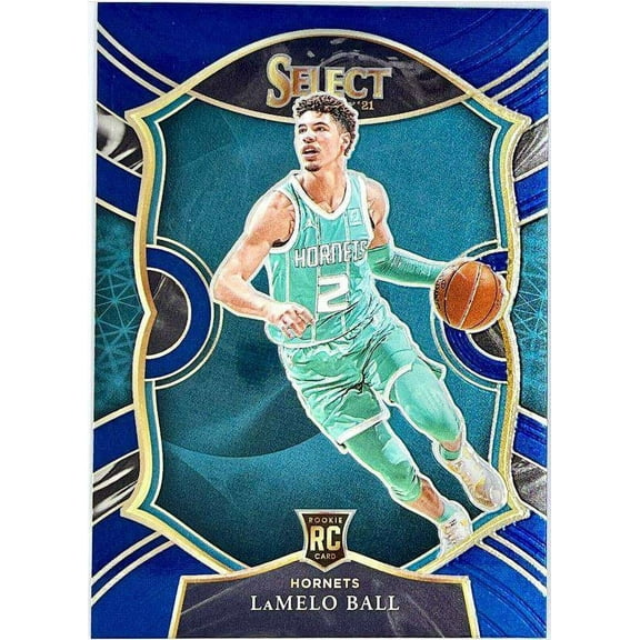 NBA 2021 Select Basketball Blue Concourse LaMelo Ball Concourse Single Sports Card #63 (Rookie)