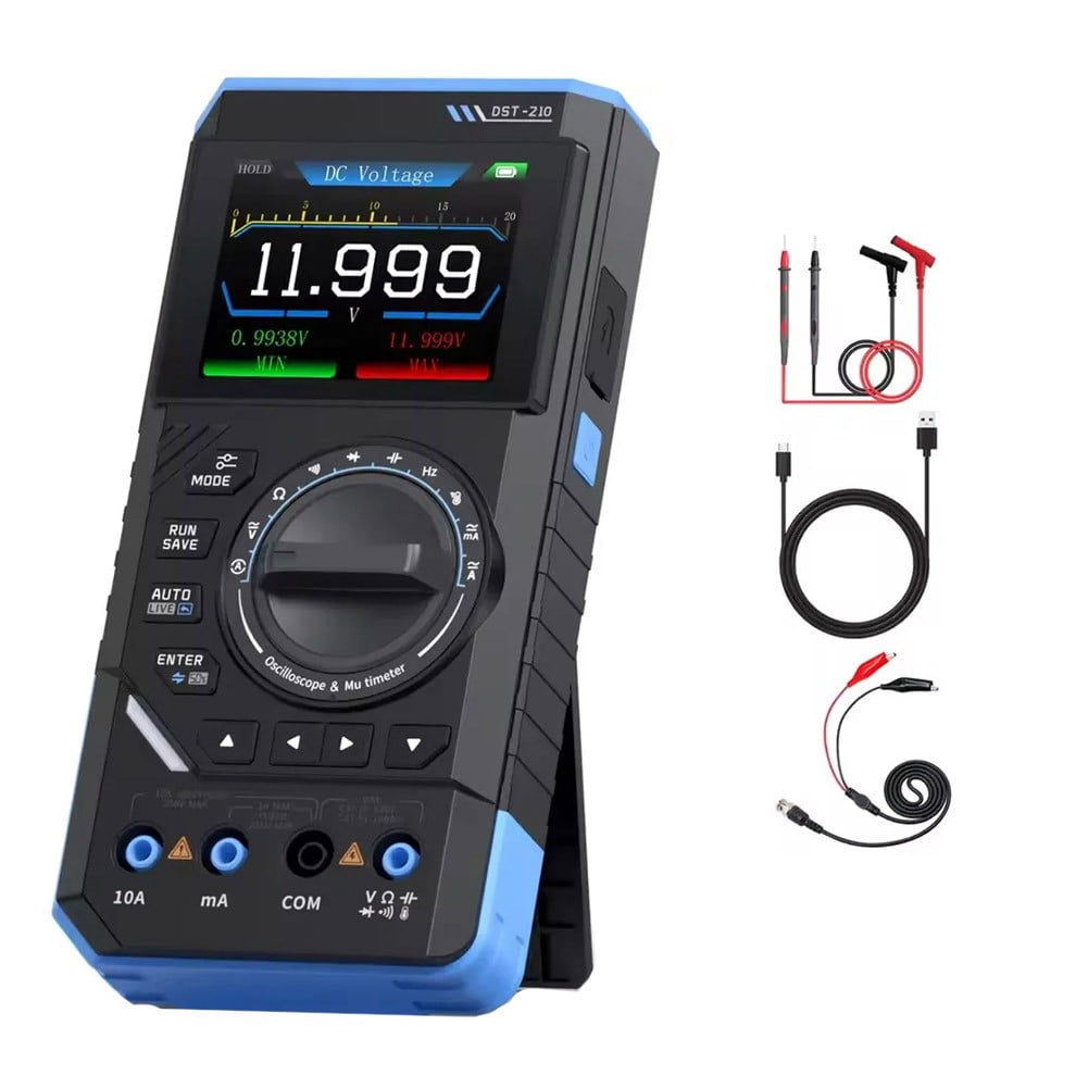 1PC DST210 3-in-1 Digital Multimeter 10M Bandwidth Oscilloscope Signal Generator For Automotive Diagnosis And Fault Detection