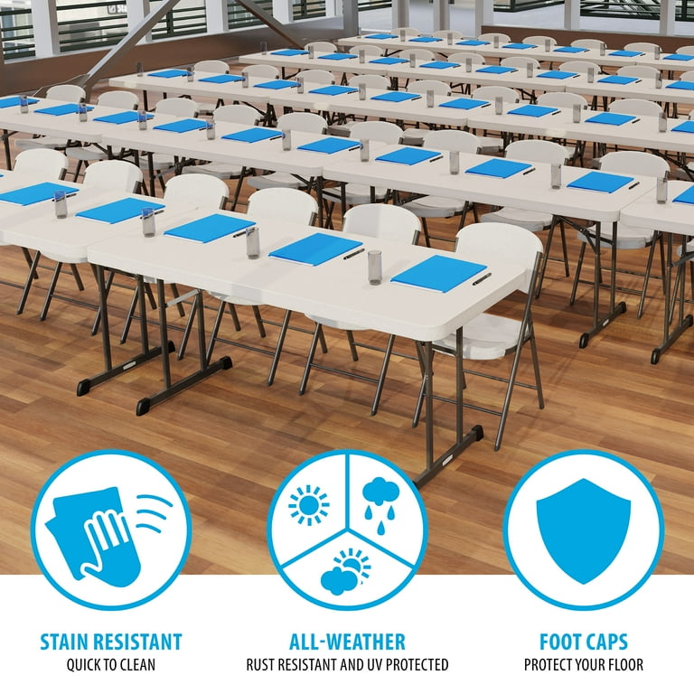 Lifetime 6 Foot Rectangle Folding Table, Indoor/Outdoor