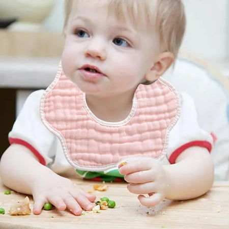 

Muslin Baby Bib Bib Lap Bib 8 Organic Cotton Unisex Girls Adjustable（1 PC）