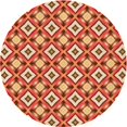 thumbnail image 1 of Ahgly Company Tapis Rond Lavable en Machine Intérieur Transitionnel Jaune Orange, 3 Pieds Rond, 1 of 7