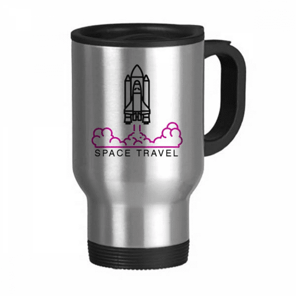 Space Shuttle Launches Space Travel Travel Mug Flip Lid Stainless Steel Cup Car Tumbler Thermos