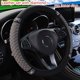 thumbnail image 1 of Car Steering Wheel Cover Without Inner Ring 37-38cm Three-dimensional Leather Embroidered Color Diamond-encrusted Breathable, 1 of 4