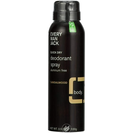 Every Man Jack Sandalwood Quick Dry Deodorant - 3.5oz, Pack of 2
