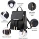 thumbnail image 3 of Bolso para mujer, mochila, monedero, bolsos con cremallera de cuero PU, mochila informal de moda, taleguilla y bolso, 3 of 6
