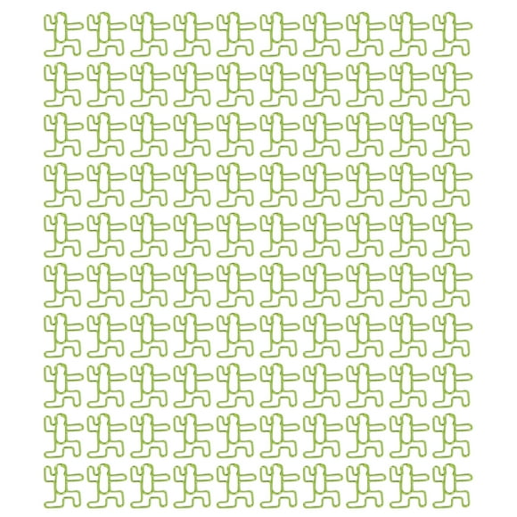 100 Pièces Trombone Mignon En Forme De Figure Processus De Galvanoplastie Empêcher le Glissement Trombone En Métal Portable Exquis Trombones Verts Pour Livre, Mémo, Papier, Affiche, Photo