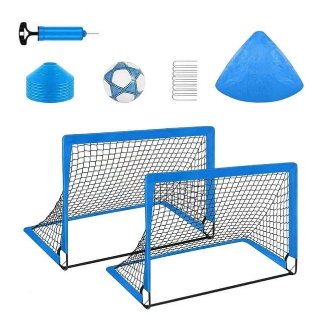 Almencla Kids Soccer Goals Set Portable Football Nets for Home Outdoor Sports Adults