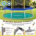 thumbnail image 2 of Spaco 8 Feet Outdoor Unique Flower Shape Trampoline with Enclosure Net-Orange, Bounce Trampoline for Outdoor as Garden, Park, 2 of 9