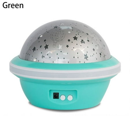 

Gift Bar Home Furnishing Decoration Bedroom Camping Atmosphere Lamp Flying Star Light Projector Lamp Rotating LED Night Light GREEN