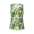 thumbnail image 3 of Picia Green Tropical Pattern Women's Workout Tank Top,Breathable Activewear,Slim Fit Athletic Top,Versatile Workout Moisture-wicking top-Medium, 3 of 9
