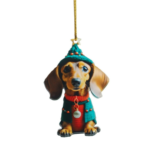 Cartoon Cute Dog Car Hanging Home Tree Pendant Christmas Tree Pendant Home Decoration Window Car Ornament Backpack Ornament Christmas White Elephant 1PC Transformer Ornament