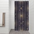 thumbnail image 3 of Gothic Shower Curtain - Dark Celestial Moon & Star Print, Mystical Cosmic Theme Bath Decor, Waterproof Polyester, 36"Wx72"L, Goth Aesthetic Gift, 3 of 5