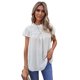 thumbnail image 3 of ABPHQTO Top de mujer blanco con volantes en el cuello y mangas escalonadas, 3 of 5