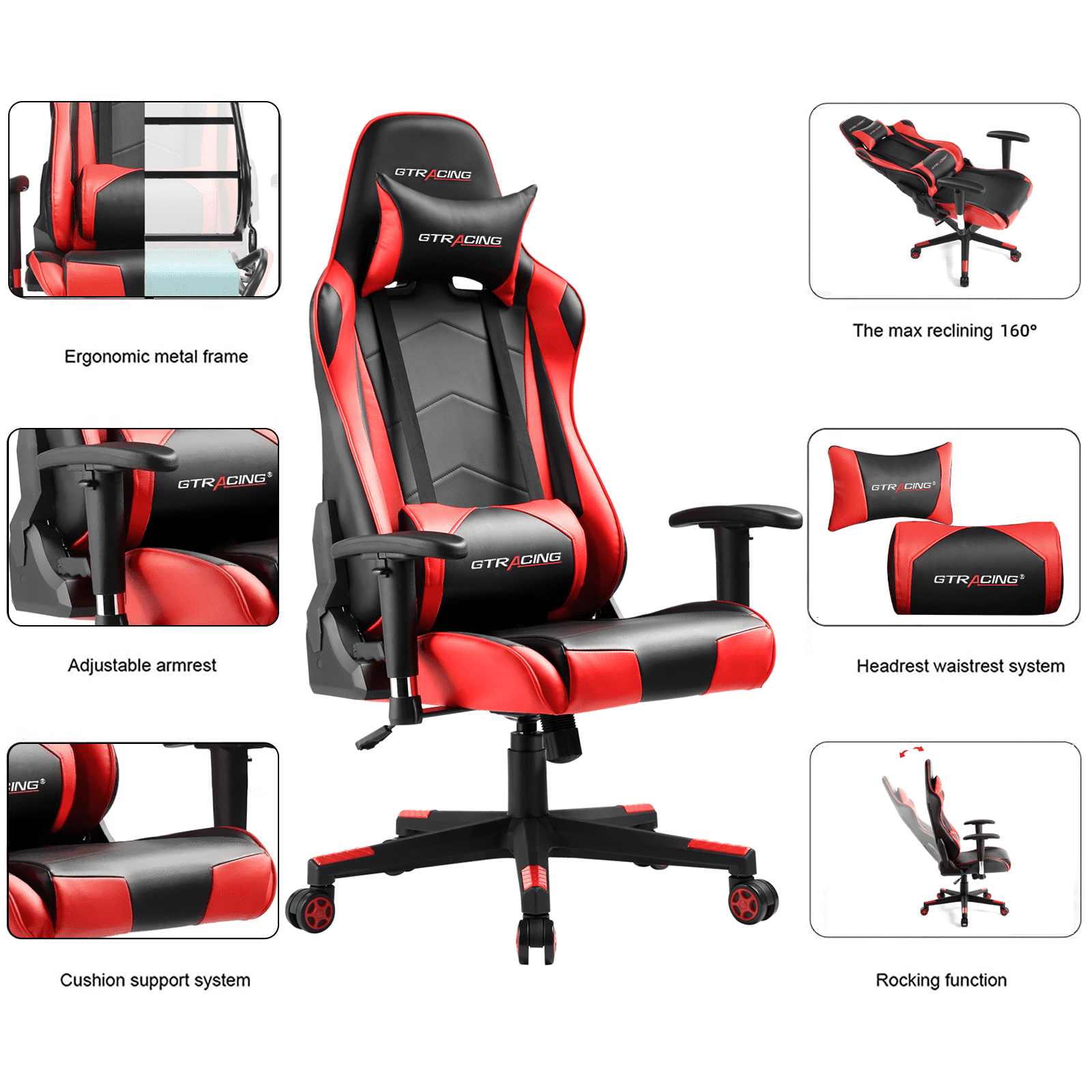 Lifesmart Ergonomic Office and Gaming Chair - Black