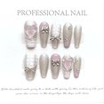 thumbnail image 2 of ADITYSHOP - Handmade Spring Collection - Pink Moonlight Mist Press-On Nails Medium, Kit included, 2 of 5