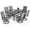 Gray, variant on Pamapic 7-Piece Metal Outdoor Grey Patio Dining Set with 6 Textilene Swivel Chairs