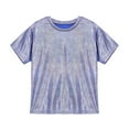 thumbnail image 5 of YONGHS Men's Metallic Shiny Short Sleeve T-shirt Holographic Round Neck Party Disco Club Tee Top Royal Blue S, 5 of 7