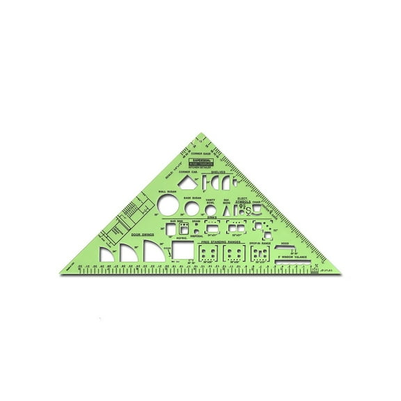 Rapidesign Kitchen Detailer Template - 1/4" Scale, 1 Each