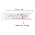 thumbnail image 5 of Inkdotpot Pack Of 50 Hugs & Kisses From The Wedding Favor Paper Tags Craft Real Rose Gold Foil Hang Tags, 5 of 6