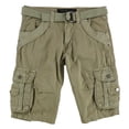 thumbnail image 1 of XRAY Mens Belted Double Pocket Casual Cargo Shorts, ltbeige, 30, 1 of 2