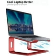 thumbnail image 4 of GFDYREE Laptop Stand, Aluminum Computer Riser, Ergonomic Laptops Elevator for Desk, Metal Holder Compatible with 10 to 15.6 Inches Notebook Computer, Red, 4 of 7