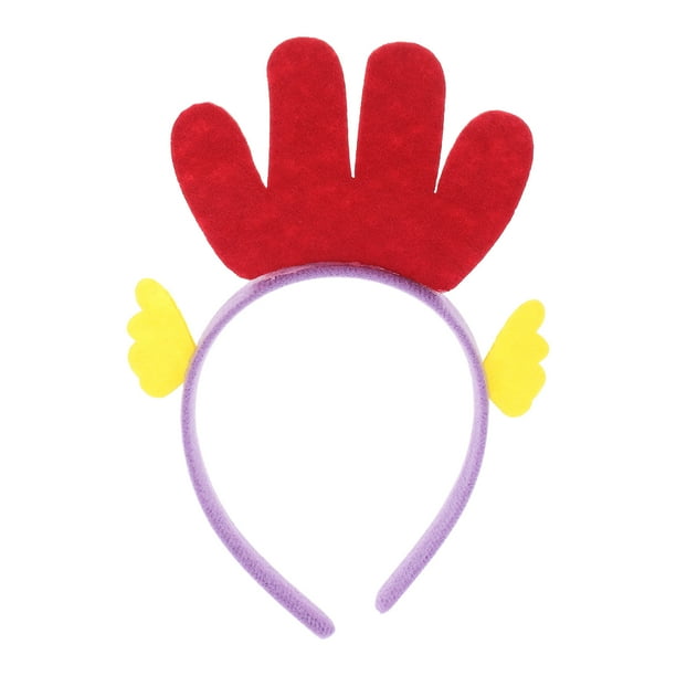 GOOHOCHY Divertida diadema de pollo para cosplay, tocado para fiesta de Pascua, accesorios de disfraz de animal, tocado único para festivales para niñas y mujeres.
