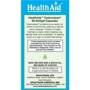 HealthAid Castroclean, Pure Castor Oil 700 mg, Natural Colon Cleanser, 60 Softgel Capsules
