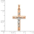 thumbnail image 2 of 14K Two-Tone Gold Charm Pendant 29 mm 17 Hollow Crucifix, 2 of 3