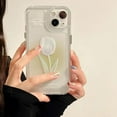 thumbnail image 5 of Flower Phone Case for iPhone 12, Cute Aesthetic Clear Tulip Phone Cover for Women Girls, 5 of 12