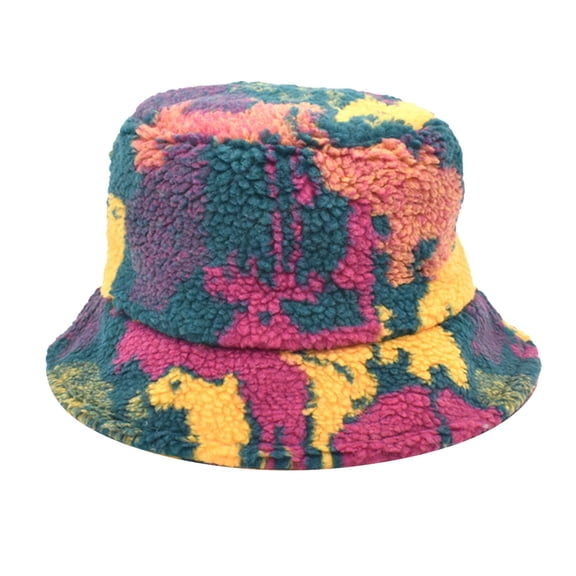Baqcunre Clearance! Bucket Hats for Men, Autumn And Winter Tie Dye Colorful Printed Fisherman Hat Is Fashionable Outdoor Travel Pot Hat, Bucket Hats for Woman, Sun Hats for Women, Sun Hats for Men