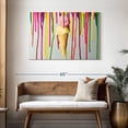 thumbnail image 3 of Elephant Stock Dripping Ice Cream Wall Art - Horizontal Canvas Wall Art - Dining Room Wall Decor - Food And Drink Canvas - Red And Green Decor - 45" x 30", 3 of 8