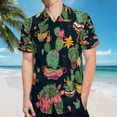 thumbnail image 5 of High Quality Hawaiian Shirts for Men Short Sleeve Aloha Beach Shirt Floral Summer Casual Button Down Shirts Blouses FFMV8P, 5 of 7