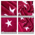 thumbnail image 5 of JML Soft Flannel Fleece Throw Blanket, Burgundy Star, Standard Throw, 5 of 6